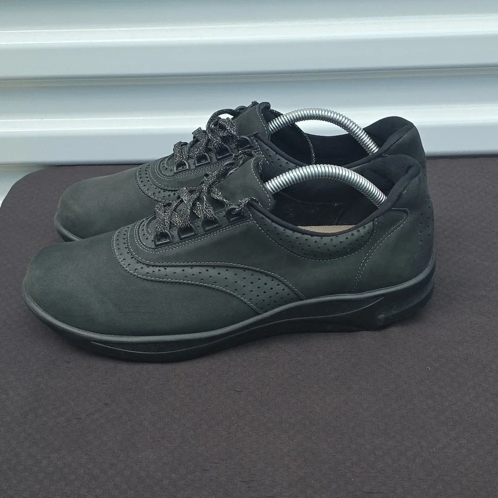 SAS Womens 11 M Sneaker Walk Easy Charcoal‎ Grey Nubuck Walking Shoes  Comfort